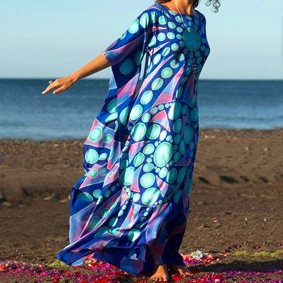 Geometric Print Caftan - Picture 1 of 3